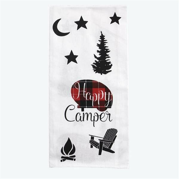 Youngs Fabric Happy Camper Red Plaid Towel 11176
